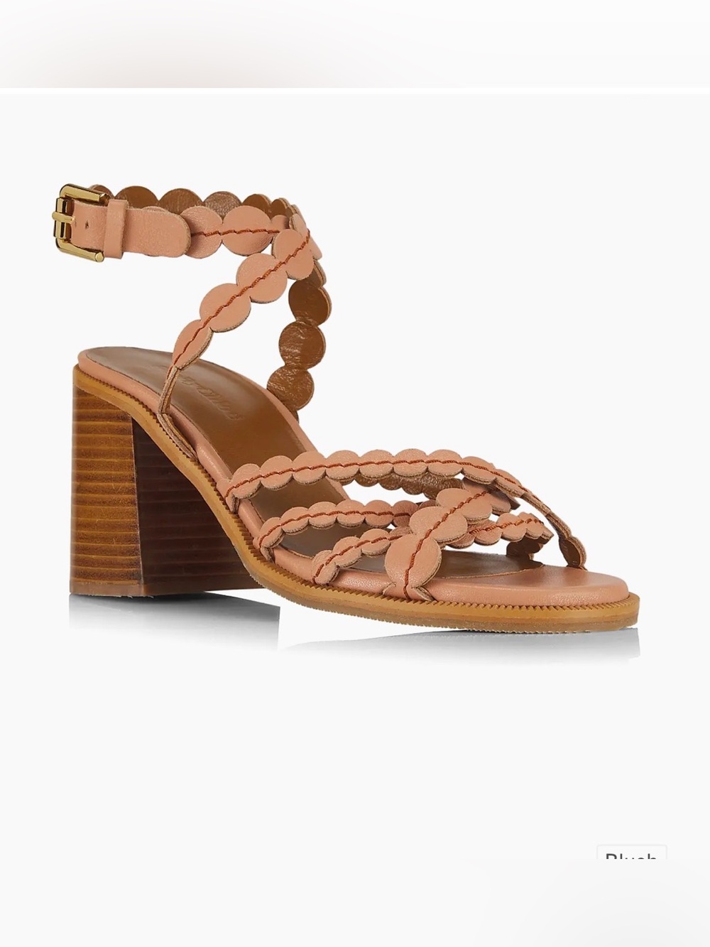 See By Chloe Size 38 • Kaddy Pink Brown Leather Strappy Heeled Sandals.